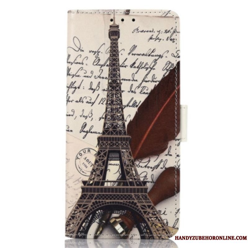 Flip Cover iPhone 14 Pro Max Poetens Eiffeltårn