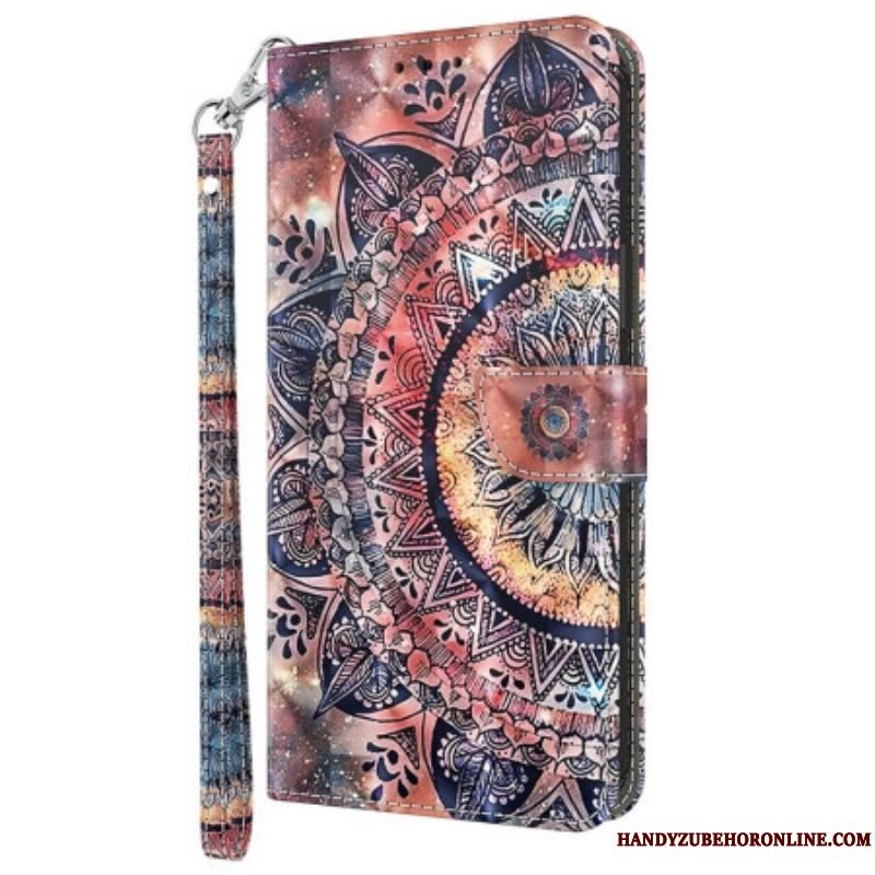 Flip Cover iPhone 15 Pro Max Med Snor Mandala Med Rem