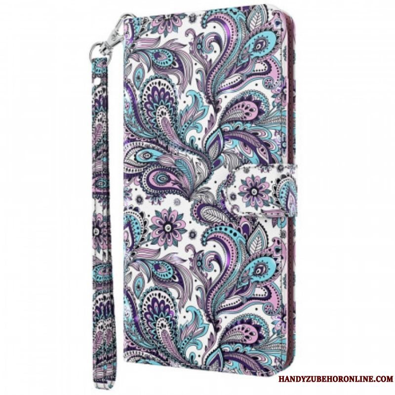 Læder Cover Moto G51 5G Paisley