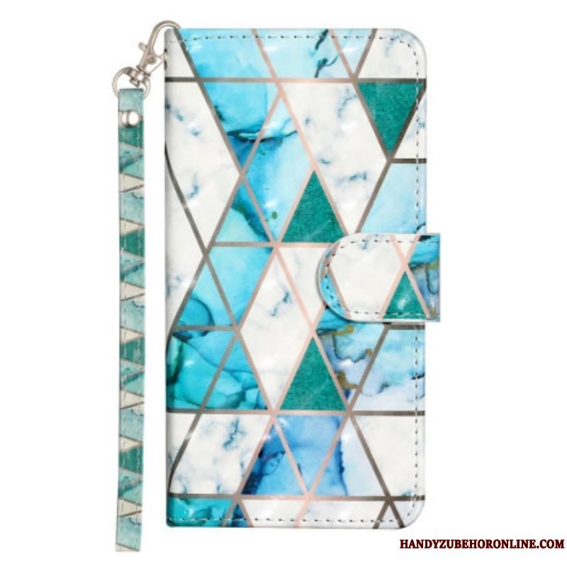 Læder Cover Samsung Galaxy A14 / A14 5G Med Snor Strappy Night Tiger