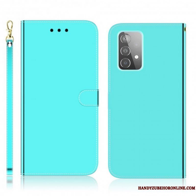 Læder Cover Samsung Galaxy A52 4G / A52 5G / A52s 5G Spejlcover I Imiteret Læder