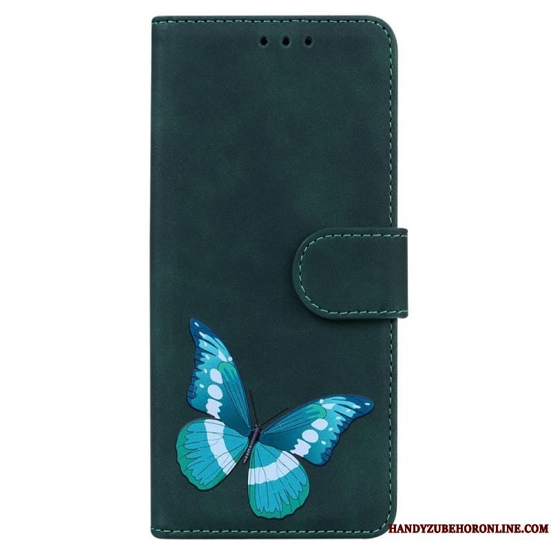Læder Cover Samsung Galaxy A53 5G Skin-touch Butterfly