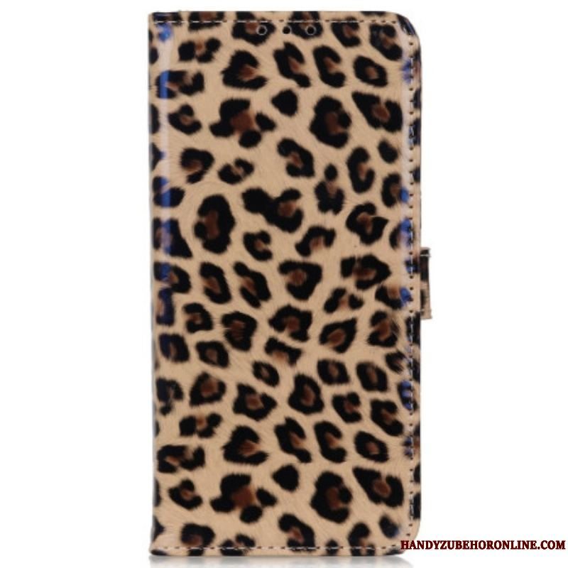 Læder Cover Samsung Galaxy M13 Leopard Hud Effekt