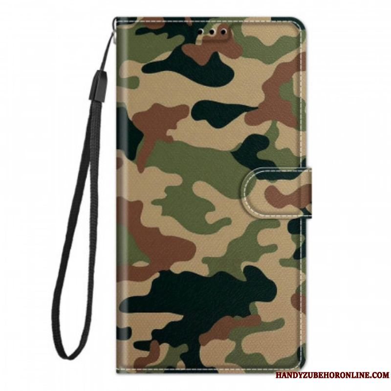 Læder Cover Samsung Galaxy M23 5G Militær Camouflage