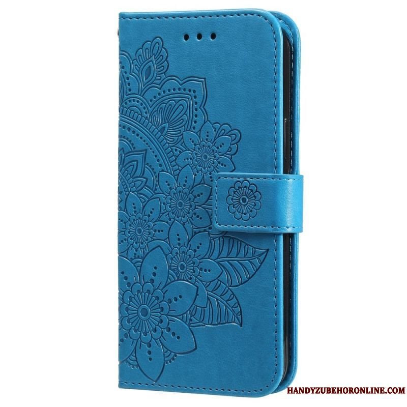 Læder Cover Samsung Galaxy M52 5G Mandala Blomster