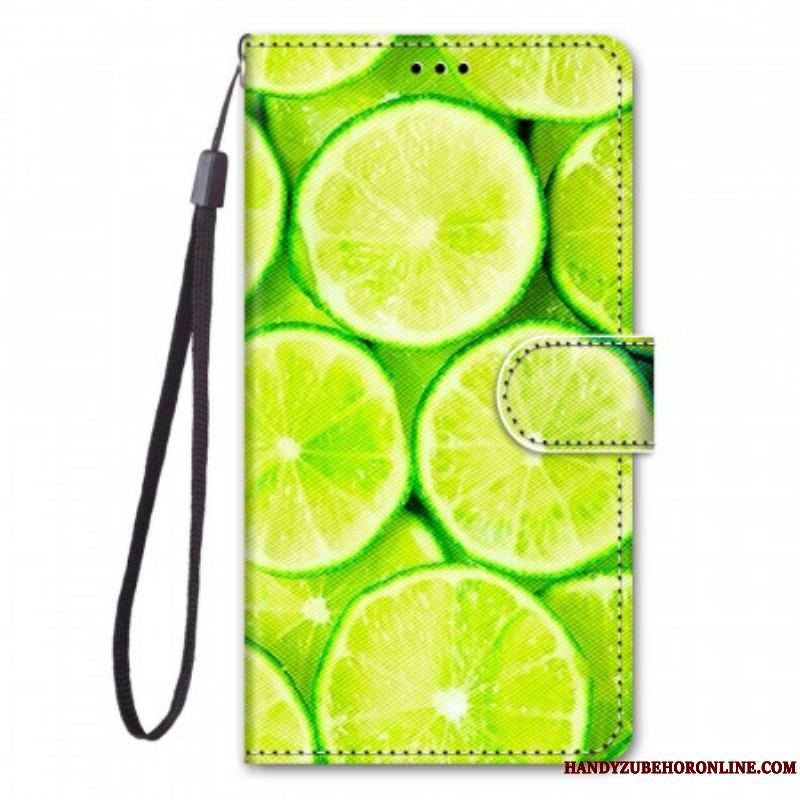 Læder Cover Samsung Galaxy M53 5G Limefrugter