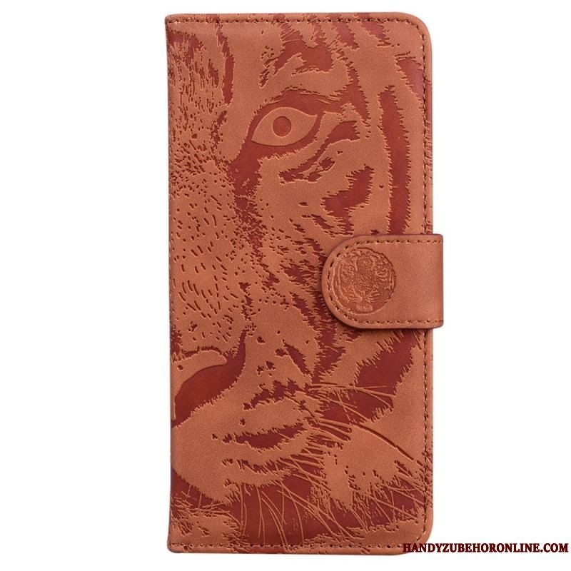 Læder Cover Samsung Galaxy M53 5G Tiger Print