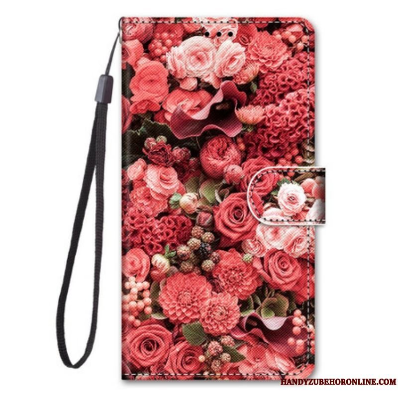Læder Cover Samsung Galaxy S21 5G Blomsterromantik