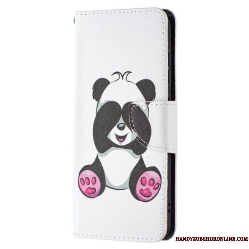 Læder Cover Samsung Galaxy S21 FE Panda Sjov