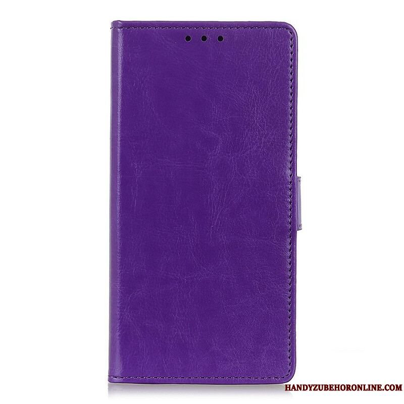 Læder Cover Samsung Galaxy S21 Plus 5G Slank Skinnende Lædereffekt