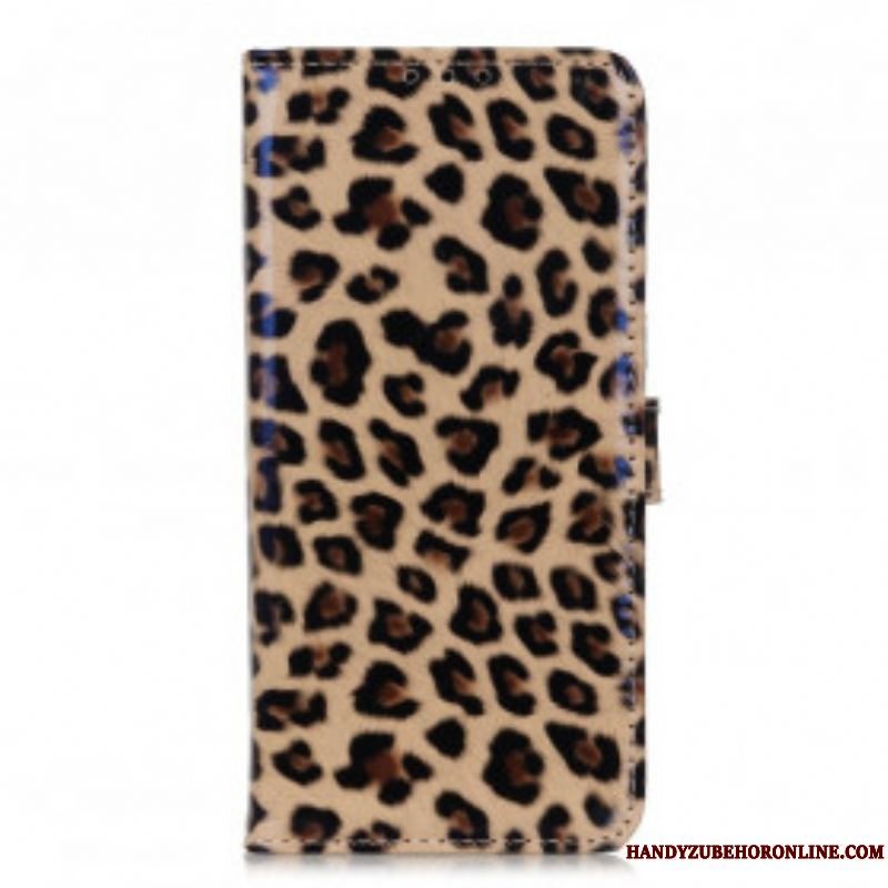 Læder Cover Samsung Galaxy S21 Ultra 5G Almindelig Leopard
