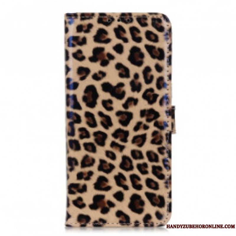 Læder Cover Samsung Galaxy S21 Ultra 5G Almindelig Leopard