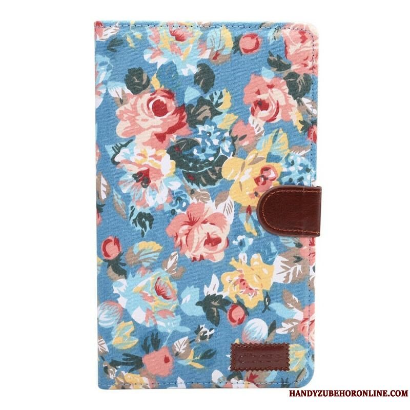 Læder Cover Samsung Galaxy Tab A7 Lite Frihedsblomster