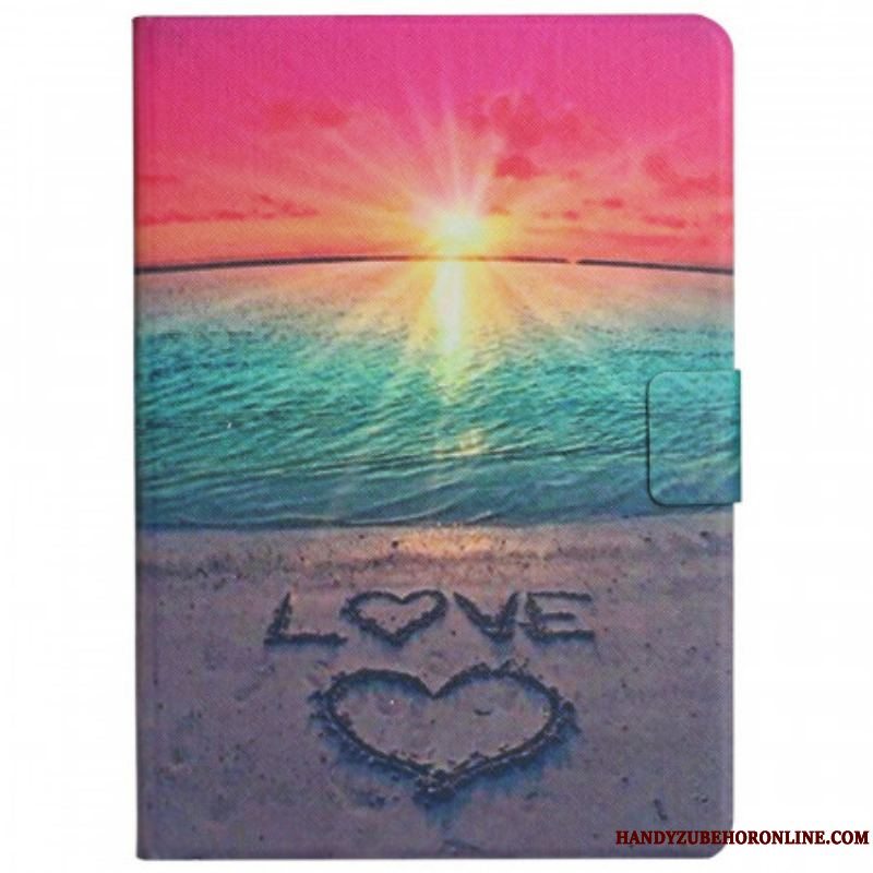 Læder Cover Samsung Galaxy Tab A8 (2021) Solnedgang Kærlighed