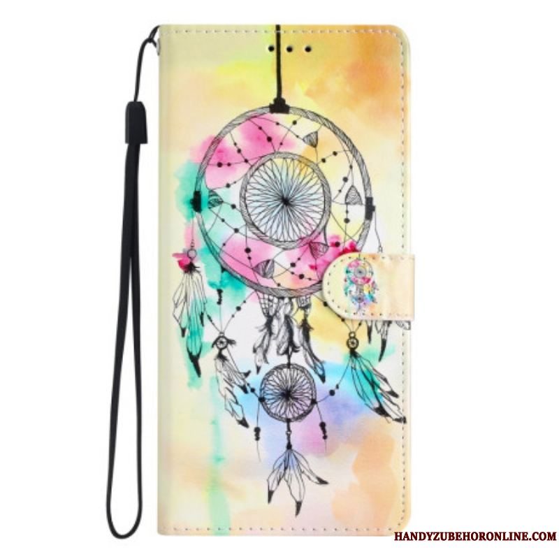 Læder Cover Xiaomi 12 Lite Med Snor Strap Dream Catcher