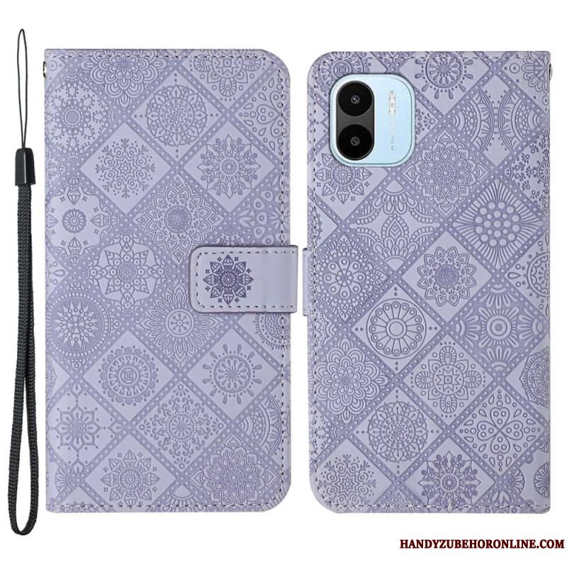 Læder Cover Xiaomi Redmi A1 Tapestry Mønster