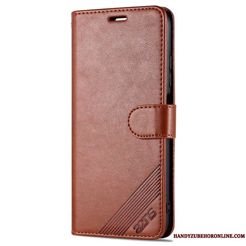 Læder Cover Xiaomi Redmi Note 10 5G Azns Luksus