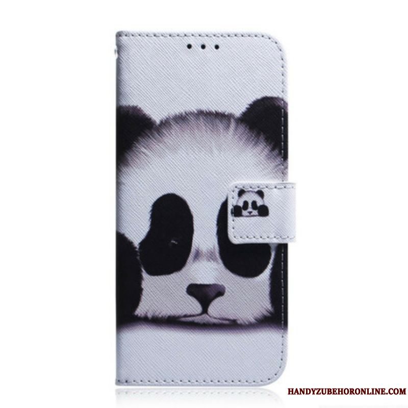Læder Cover Xiaomi Redmi Note 10 5G Panda Ansigt