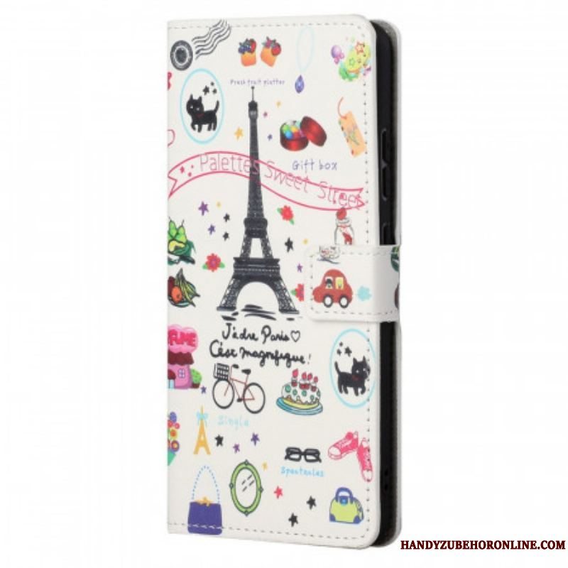 Læder Cover Xiaomi Redmi Note 11 / 11S Jeg Elsker Paris