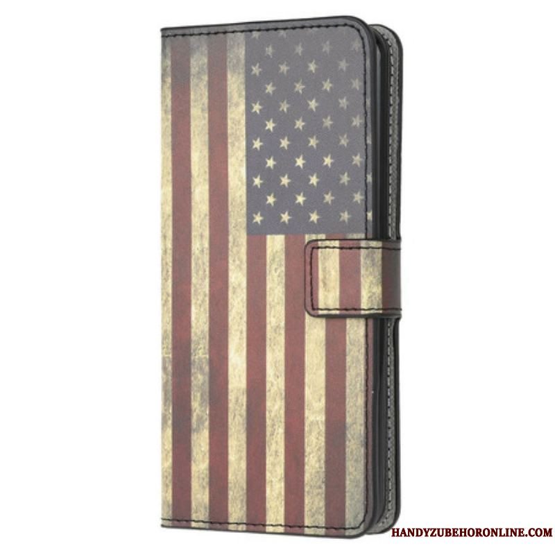 Læder Cover iPhone 13 Mini Amerikansk Flag