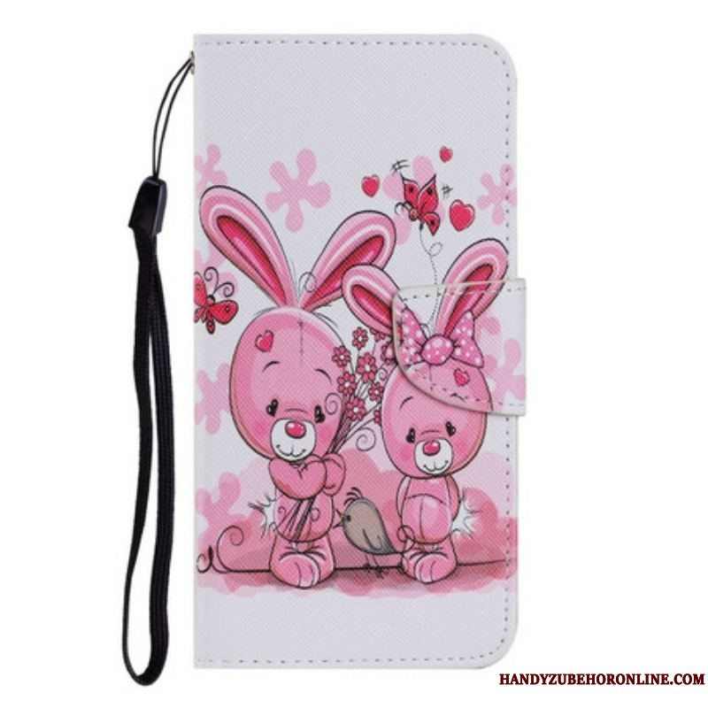 Læder Cover iPhone 13 Pro Kaniner
