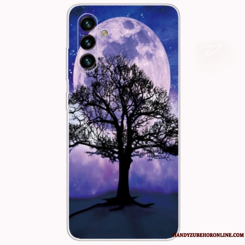 Mobilcover Samsung Galaxy A13 5G / A04s Træ Og Måne