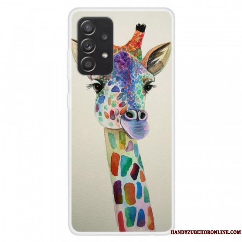 Mobilcover Samsung Galaxy A13 Farverig Giraf