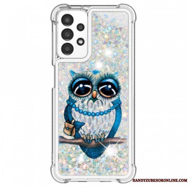Mobilcover Samsung Galaxy A13 Miss Owl Pailletter