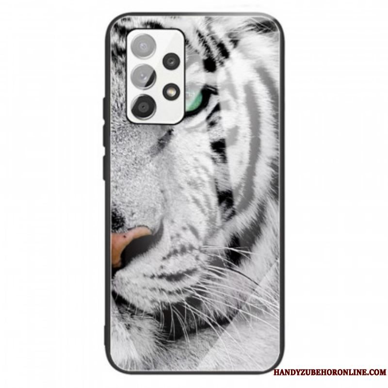 Mobilcover Samsung Galaxy A13 Tiger Hærdet Glas