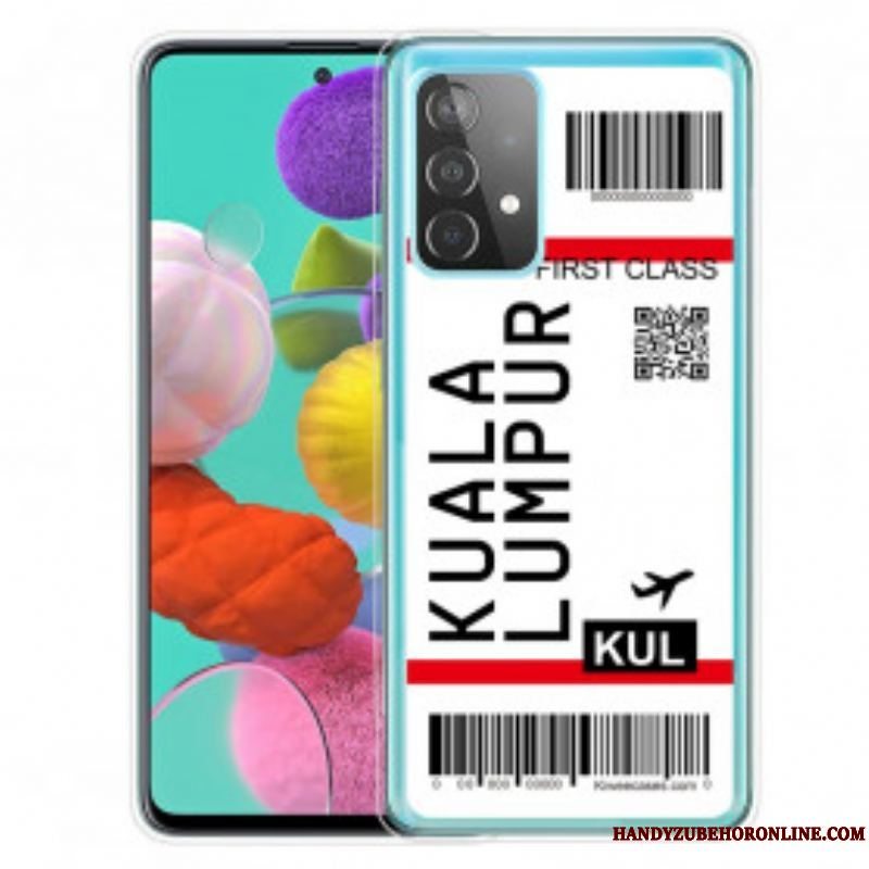 Mobilcover Samsung Galaxy A52 4G / A52 5G / A52s 5G Boardingkort Til Kuala Lumpur