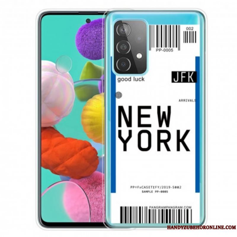 Mobilcover Samsung Galaxy A52 4G / A52 5G / A52s 5G Boardingkort Til New York
