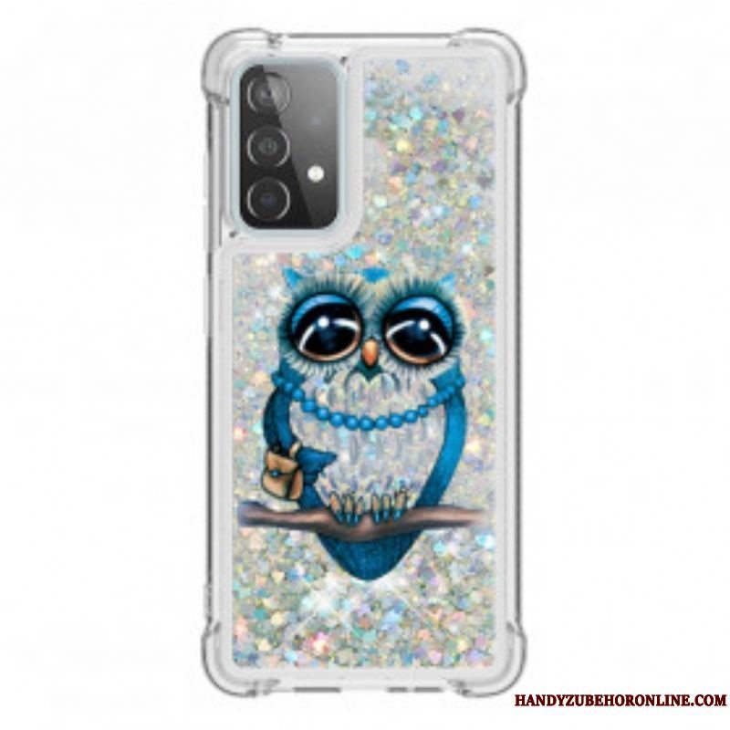 Mobilcover Samsung Galaxy A52 4G / A52 5G / A52s 5G Miss Owl Pailletter