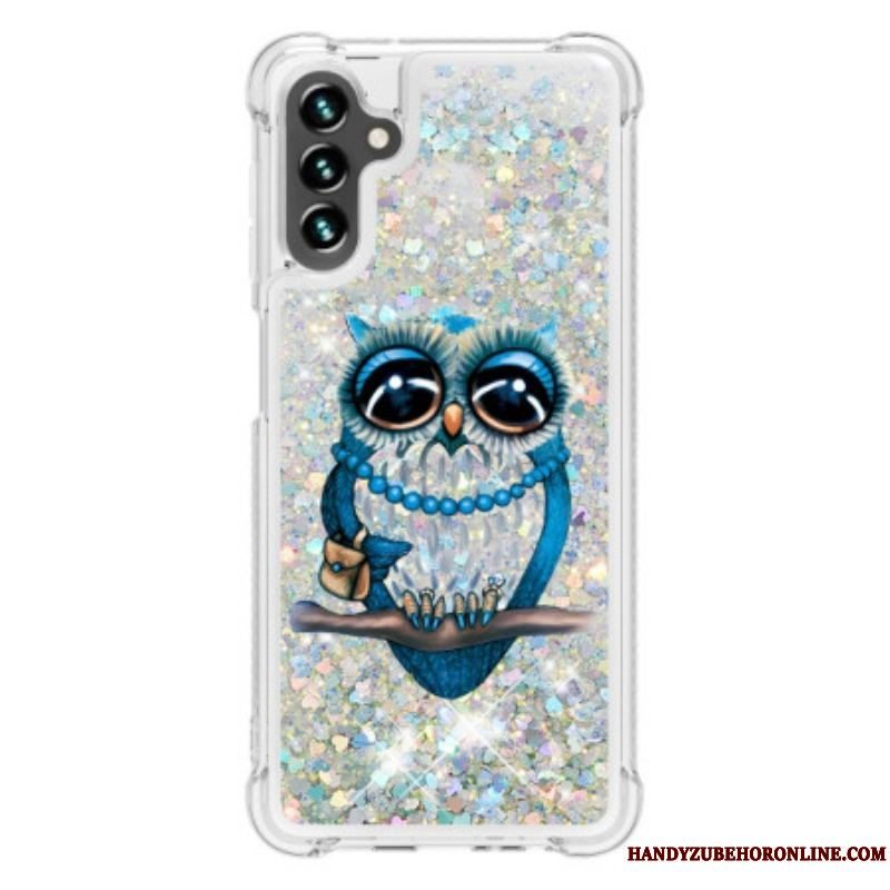 Mobilcover Samsung Galaxy A54 5G Pailletter Miss Owl