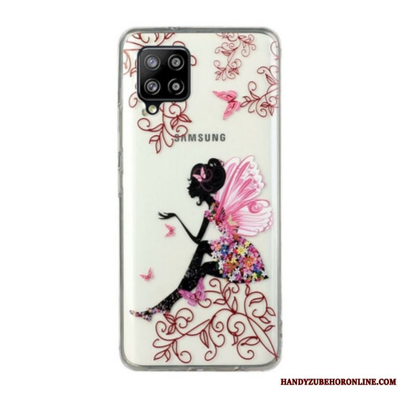 Mobilcover Samsung Galaxy M12 / A12 Gennemsigtig Blomsterfe
