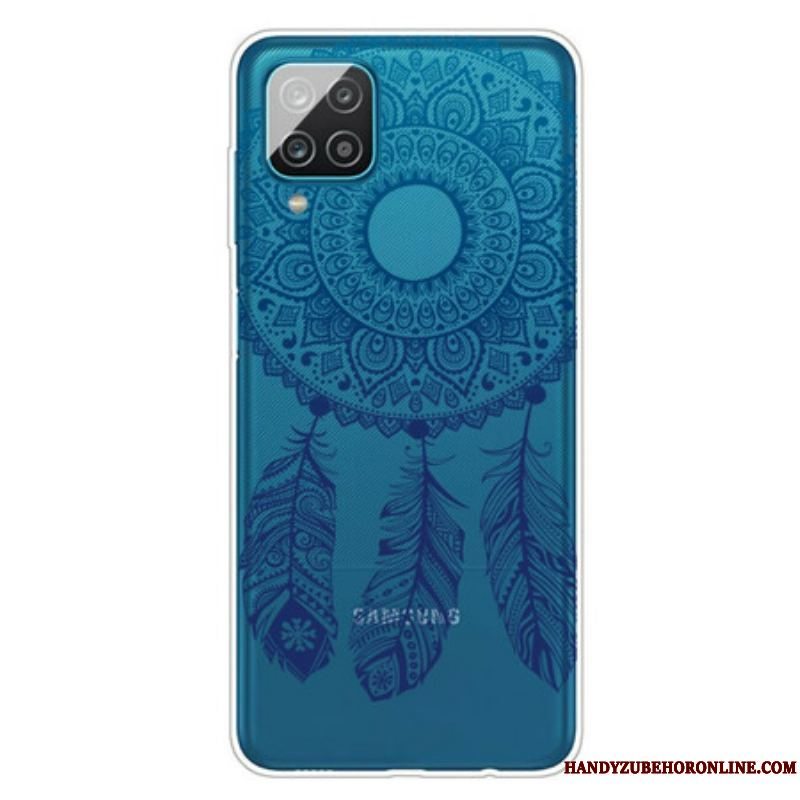 Mobilcover Samsung Galaxy M12 / A12 Mandala Med Enkelt Blomst