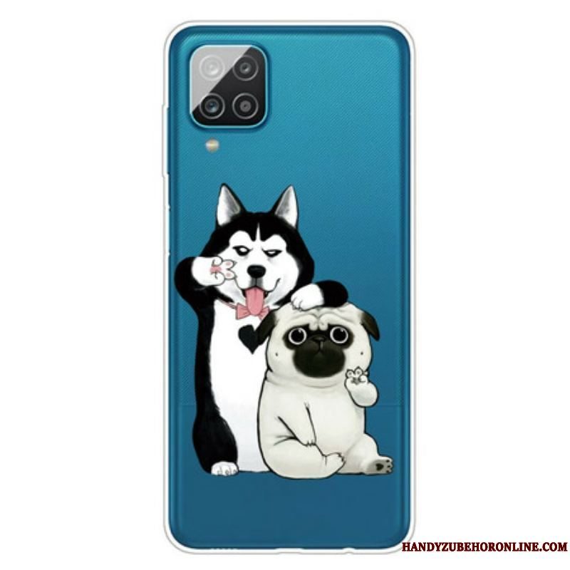 Mobilcover Samsung Galaxy M12 / A12 Sjove Hunde