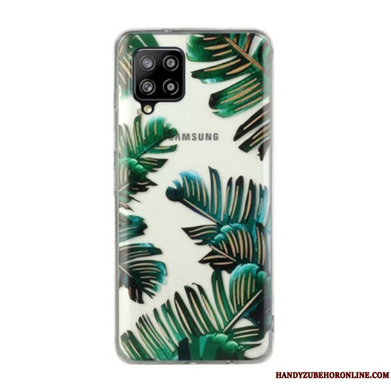 Mobilcover Samsung Galaxy M12 / A12 /transparente Grønne Blade
