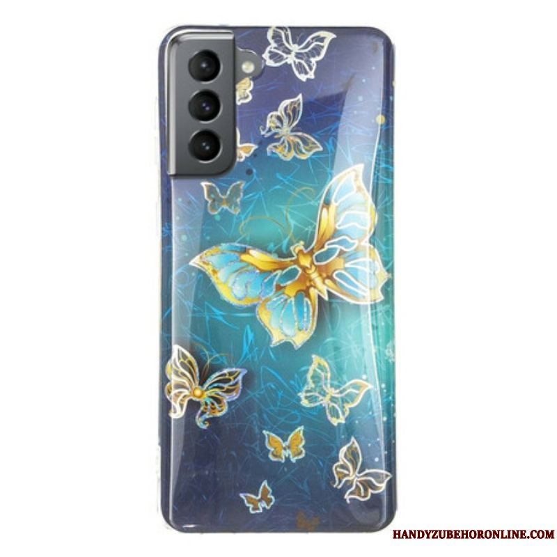 Mobilcover Samsung Galaxy S21 FE Design Sommerfugle
