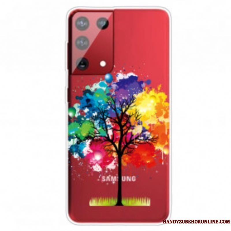Mobilcover Samsung Galaxy S21 Ultra 5G Akvarel Træ