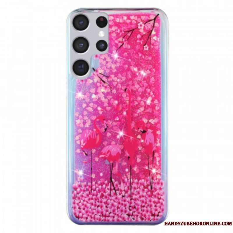 Mobilcover Samsung Galaxy S21 Ultra 5G Flamingo Pailletter
