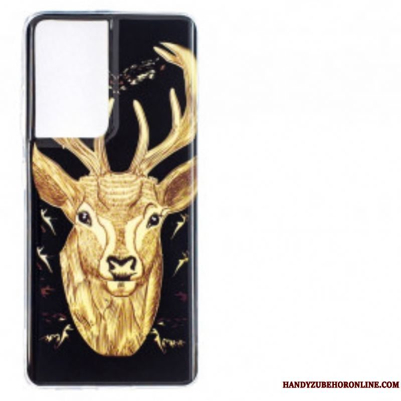 Mobilcover Samsung Galaxy S21 Ultra 5G Fluorescerende Majestic Deer