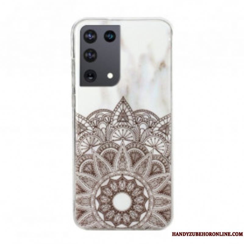 Mobilcover Samsung Galaxy S21 Ultra 5G Marmoreret Mandala