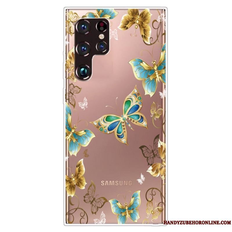 Mobilcover Samsung Galaxy S22 Ultra 5G Design Sommerfugle