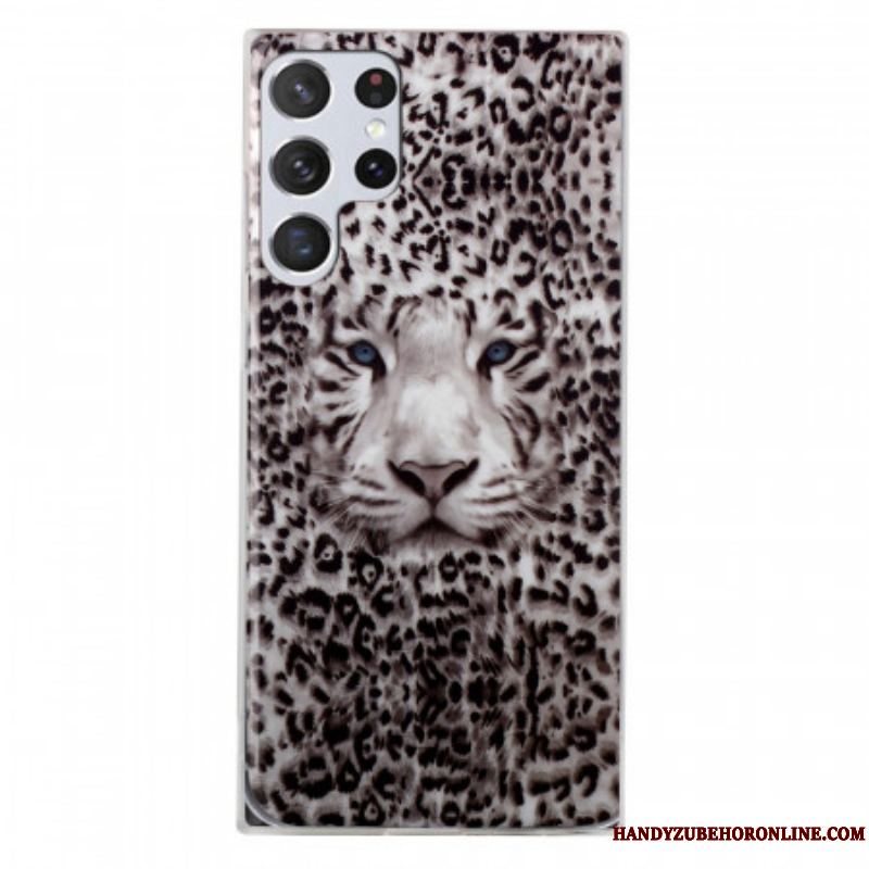 Mobilcover Samsung Galaxy S22 Ultra 5G Leopard Fluorescerende