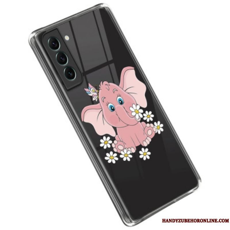 Mobilcover Samsung Galaxy S23 5G Sømløs Lyserød Elefant