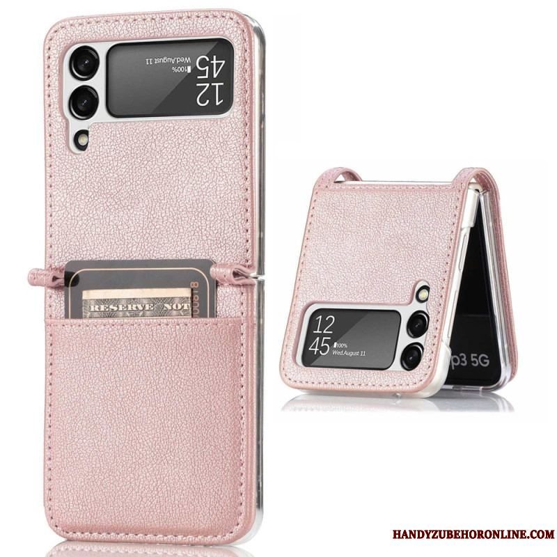 Mobilcover Samsung Galaxy Z Flip 4 Flip Cover Style Litchi Læder Kortholder