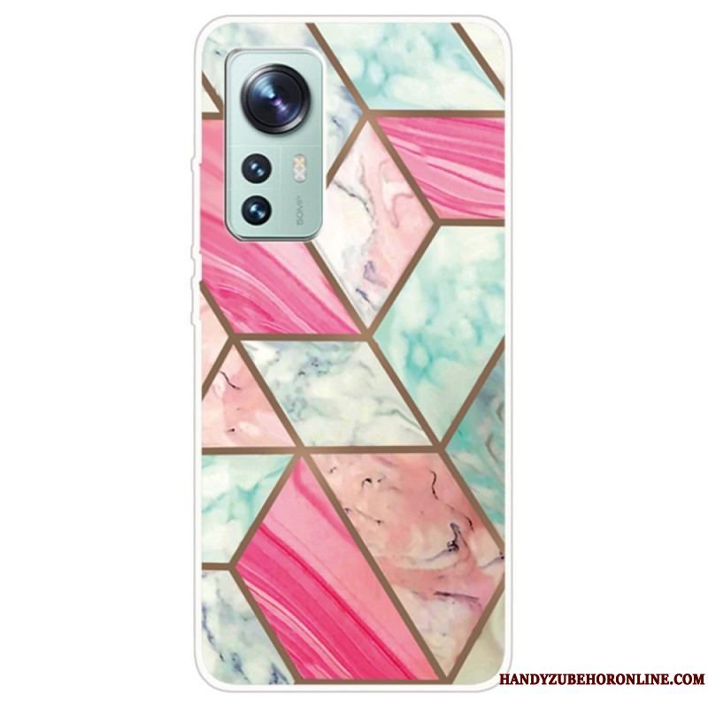 Mobilcover Xiaomi 12 / 12X Variabel Geometrisk Marmor