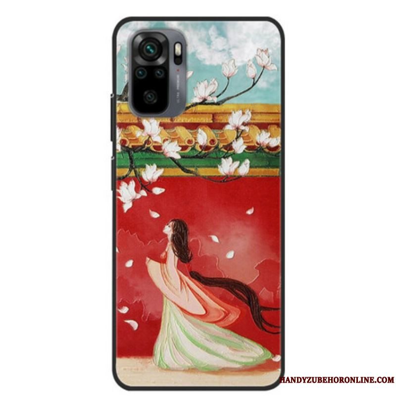 Mobilcover Xiaomi Redmi Note 10 / 10S Asiatisk Blomsterkvinde