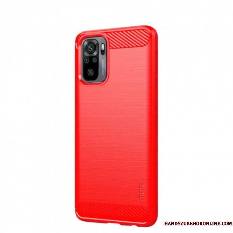 Mobilcover Xiaomi Redmi Note 10 / 10S Mofi Børstet Kulfiber