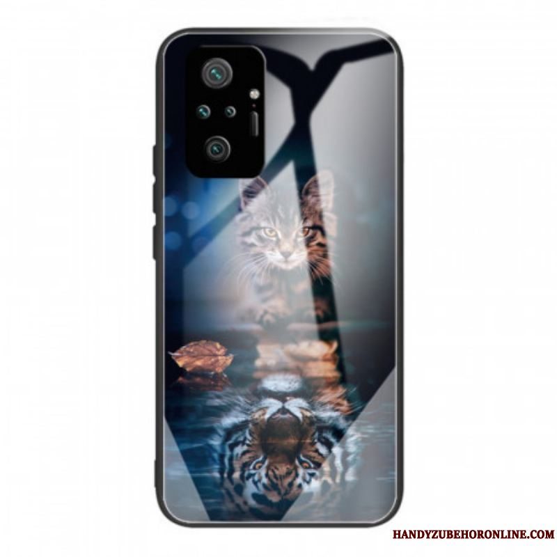 Mobilcover Xiaomi Redmi Note 10 Pro Mit Tiger Hærdet Glas